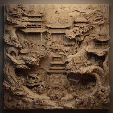 Patterns and decorations Zhong Shanshan 3 3d model